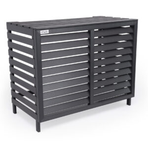 Airco Cover Buitenunit Staand Houtlook Grijs